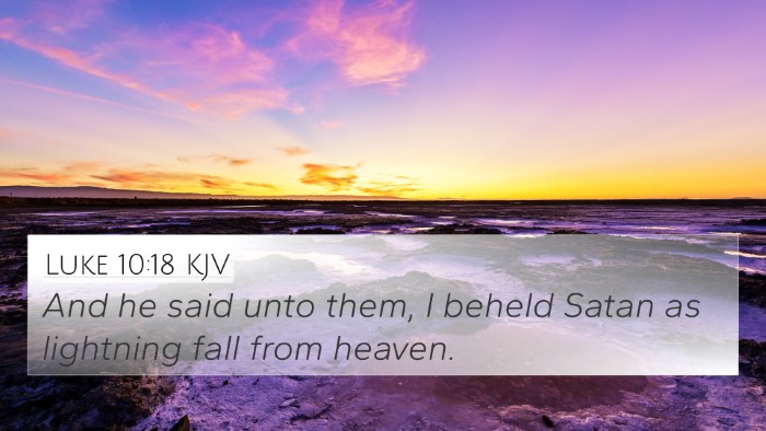 Luke 10:18 KJV Bible Verse Image