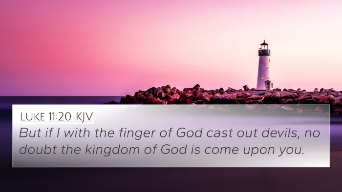 Luke 11:20 KJV Bible Verse Image