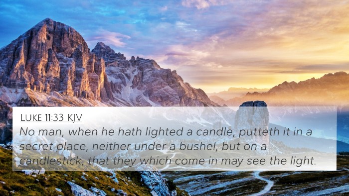 Luke 11:33 KJV Bible Verse Image