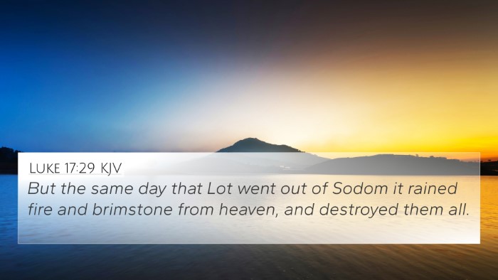 Luke 17:29 KJV Bible Verse Image