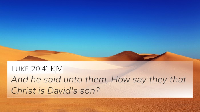 Luke 20:41 KJV Bible Verse Image