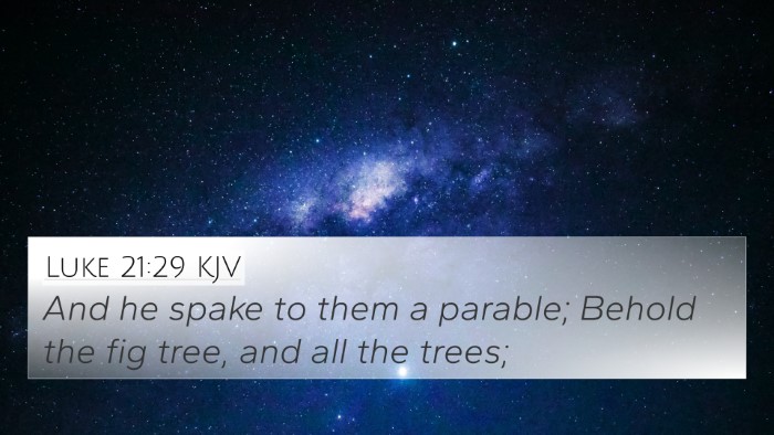Luke 21:29 KJV Bible Verse Image