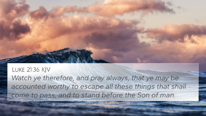 Luke 21:36 KJV Bible Verse Image