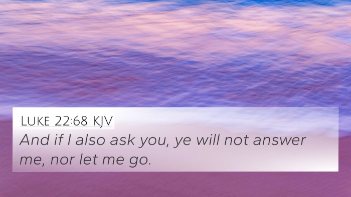 Luke 22:68 KJV Bible Verse Image