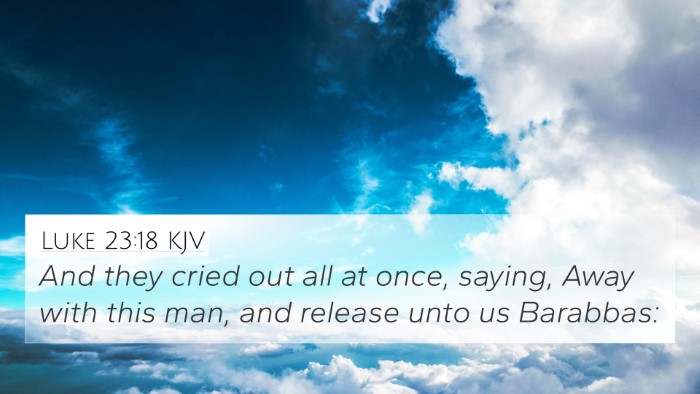 Luke 23:18 KJV Bible Verse Image