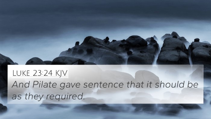 Luke 23:24 KJV Bible Verse Image