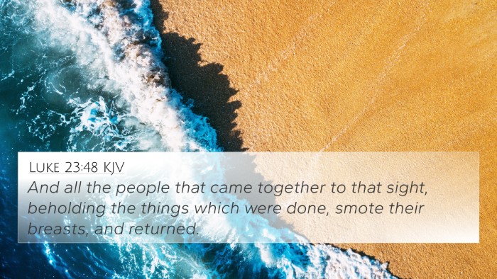 Luke 23:48 KJV Bible Verse Image