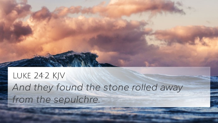 Luke 24:2 KJV Bible Verse Image