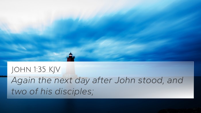 John 1:35 KJV Bible Verse Image
