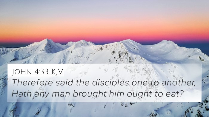 John 4:33 Explained