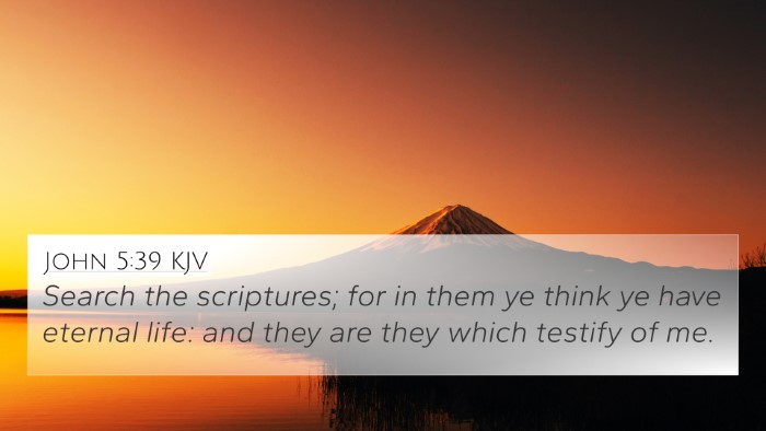 John 5:39 KJV Bible Verse Image