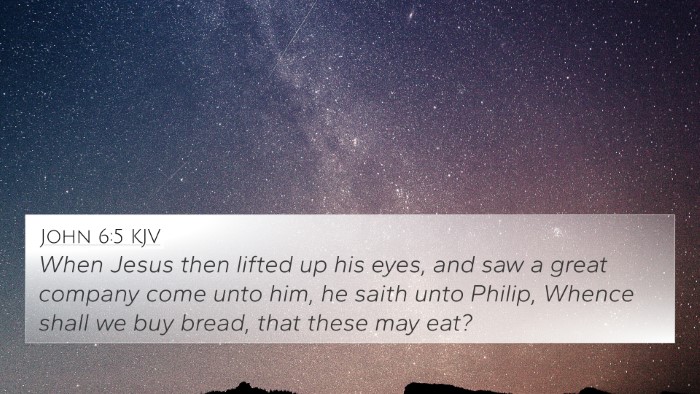 John 6:5 KJV Bible Verse Image