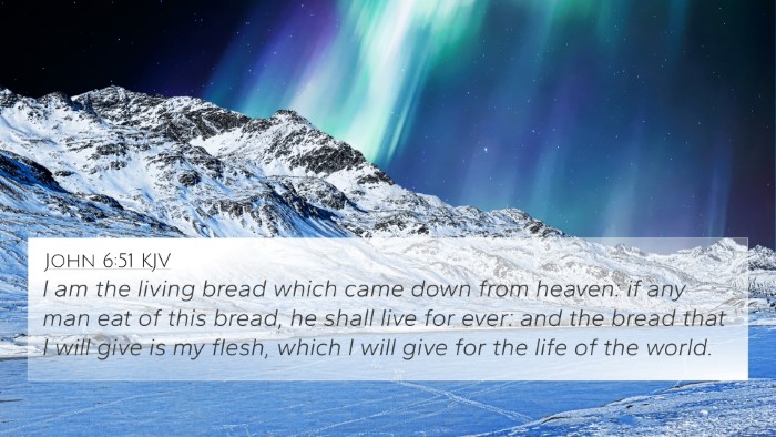 John 6:51 KJV Bible Verse Image
