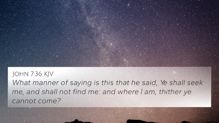 John 7:36 KJV Bible Verse Image