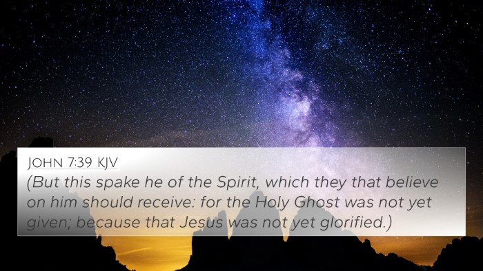 John 7:39 KJV Bible Verse Image