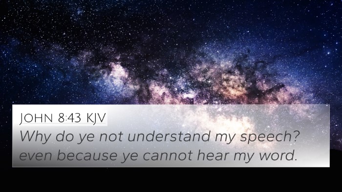 John 8:43 KJV Bible Verse Image