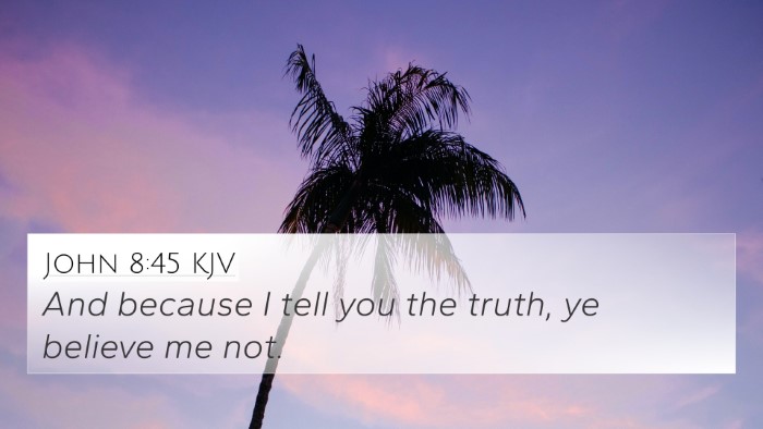 John 8:45 Explained