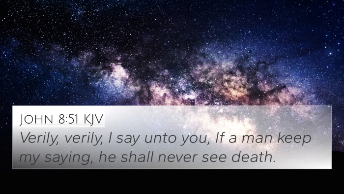 John 8:51 KJV Bible Verse Image