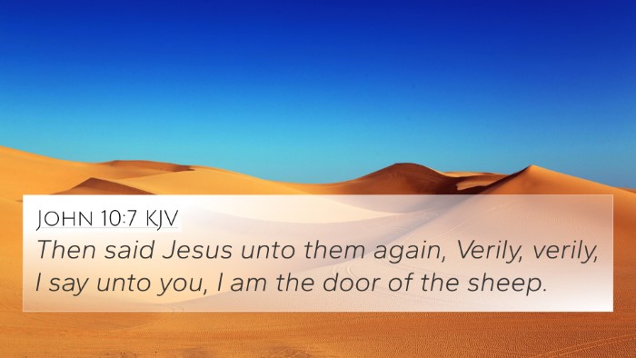 John 10:7 KJV Bible Verse Image