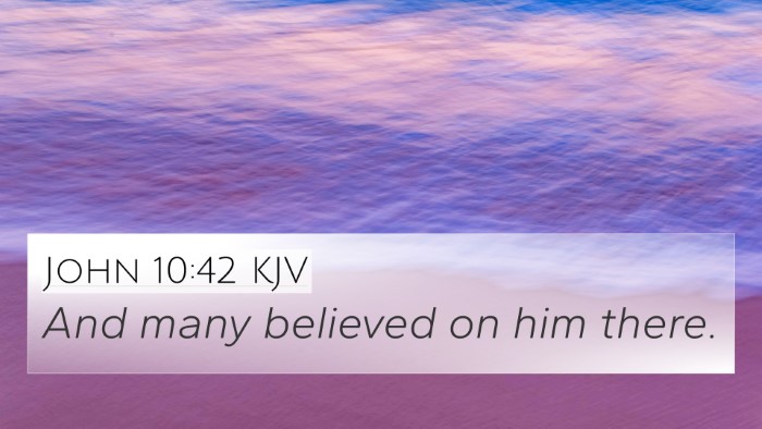 John 10:42 KJV Bible Verse Image