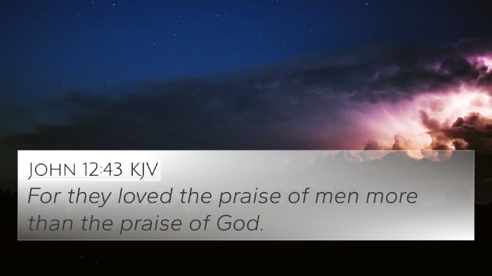John 12:43 KJV Bible Verse Image