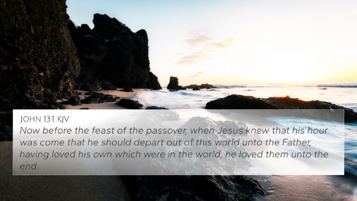 John 13:1 KJV Bible Verse Image