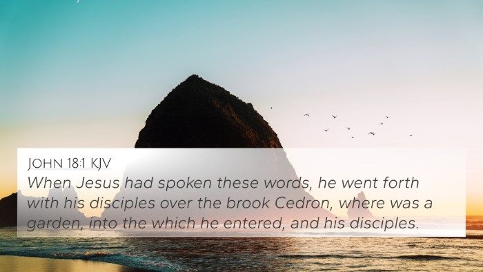 John 18:1 KJV Bible Verse Image