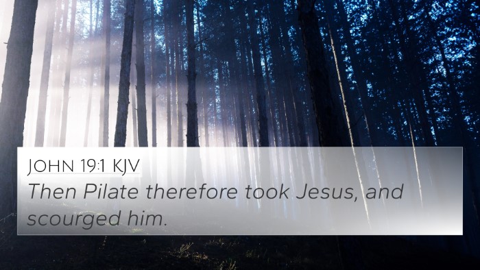 John 19:1 KJV Bible Verse Image