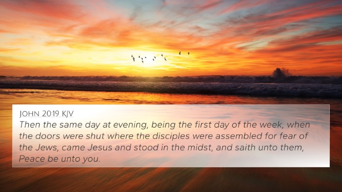 John 20:19 KJV Bible Verse Image