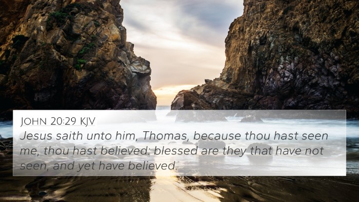John 20:29 KJV Bible Verse Image