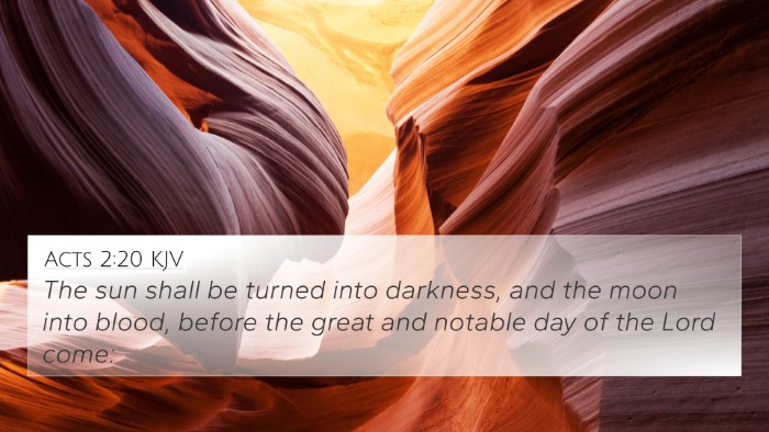 Acts 2:20 KJV Bible Verse Image