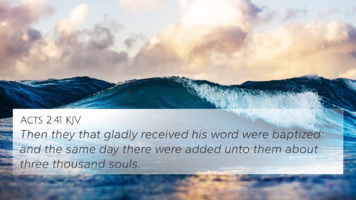 Acts 2:41 KJV Bible Verse Image