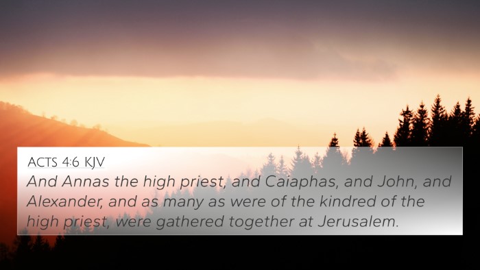 Acts 4:6 KJV Bible Verse Image