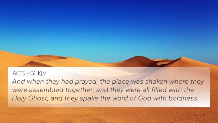 Acts 4:31 KJV Bible Verse Image