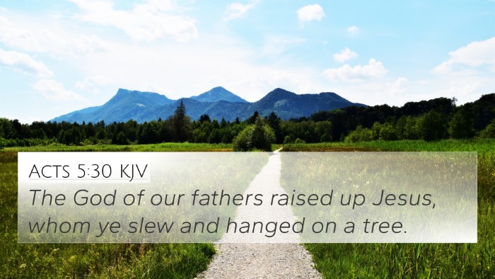 Acts 5:30 KJV Bible Verse Image