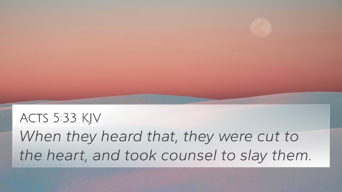 Acts 5:33 KJV Bible Verse Image