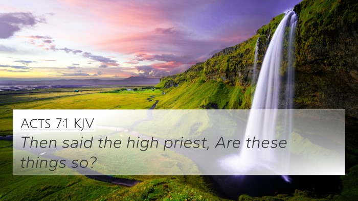 Acts 7:1 KJV Bible Verse Image