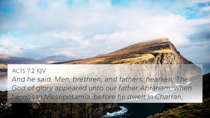 Acts 7:2 KJV Bible Verse Image