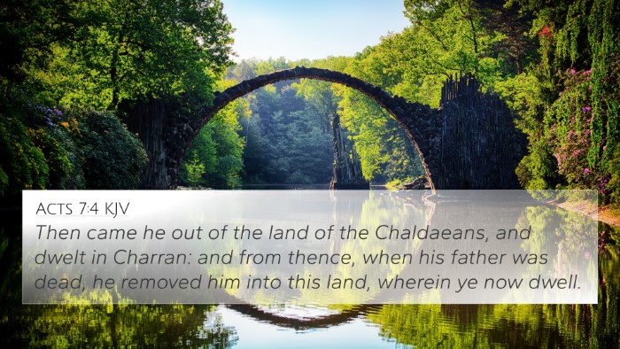 Acts 7:4 KJV Bible Verse Image