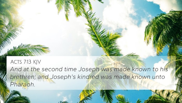 Acts 7:13 KJV Bible Verse Image