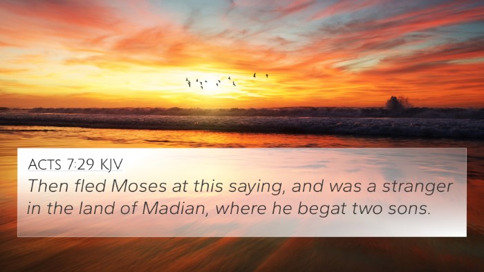 Acts 7:29 KJV Bible Verse Image
