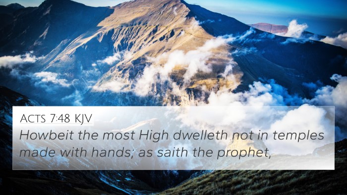Acts 7:48 KJV Bible Verse Image