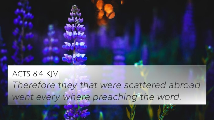 Acts 8:4 KJV Bible Verse Image