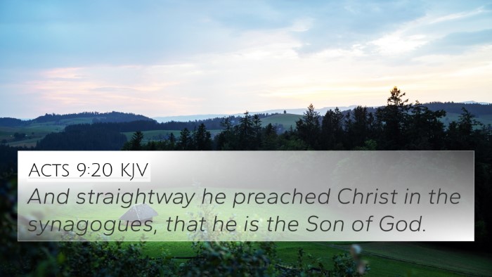 Acts 9:20 KJV Bible Verse Image