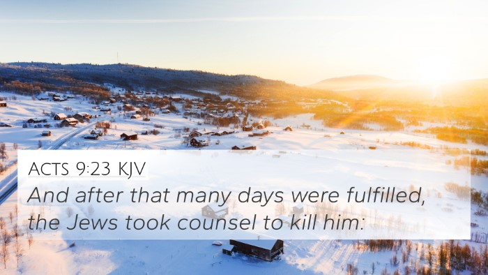 Acts 9:23 KJV Bible Verse Image