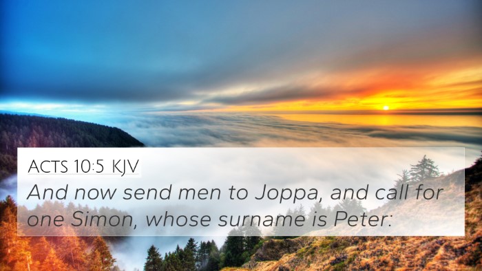Acts 10:5 KJV Bible Verse Image