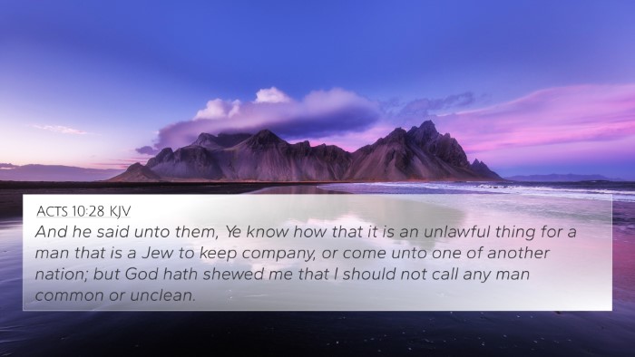 Acts 10:28 KJV Bible Verse Image