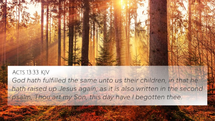 Acts 13:33 KJV Bible Verse Image