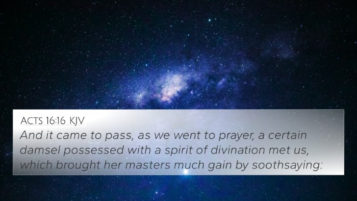 Acts 16:16 KJV Bible Verse Image