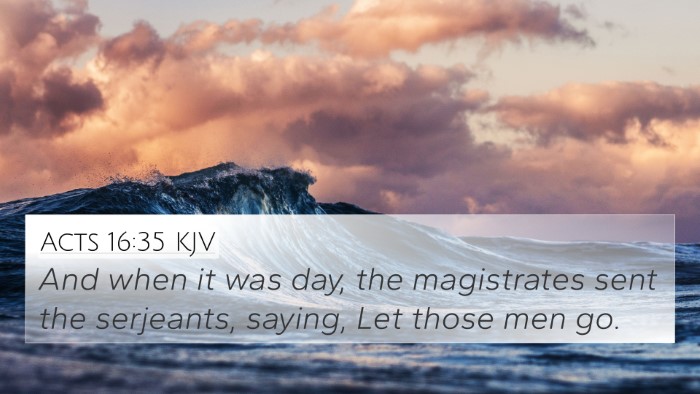Acts 16:35 KJV Bible Verse Image